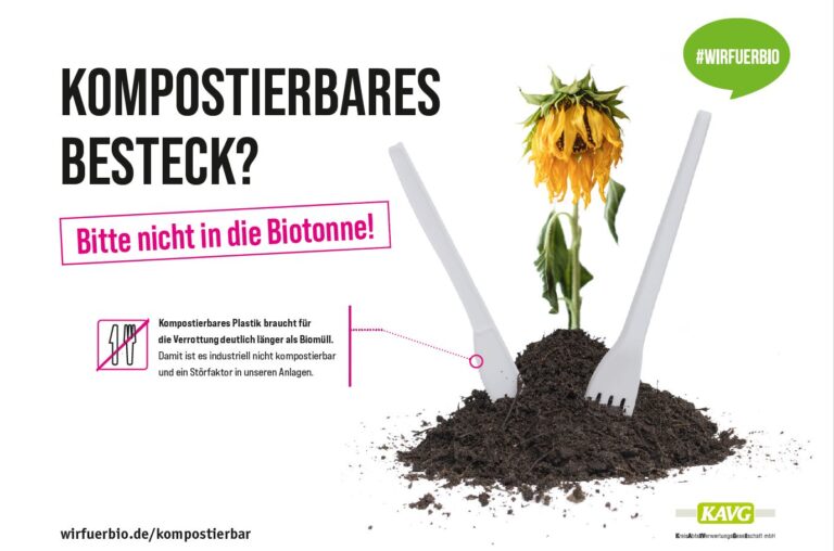 Kompostierbares Besteck nicht in die Biotonne